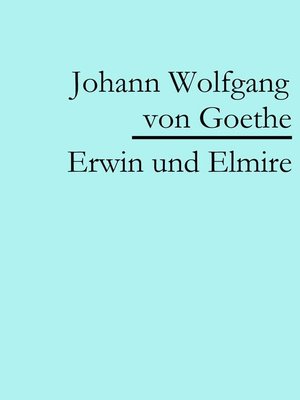cover image of Erwin und Elmire